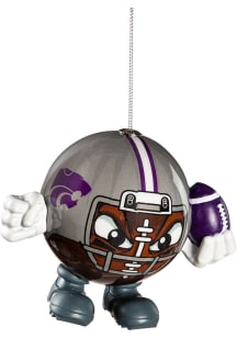 K-State Wildcats Ball Head Ornament Ornament - Purple