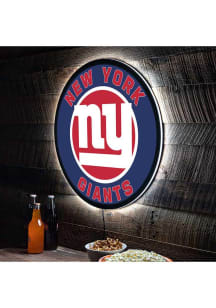New York Giants 23 in Round Light Up Sign - Blue