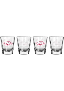 Arkansas Razorbacks 2oz Satin Etched Shot Glass