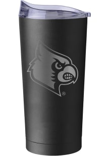 Logo Brands Louisville Cardinals 20oz Black Stainless Steel Tumbler - Red