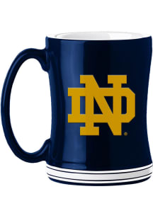 Notre Dame Fighting Irish 14oz Relief Ceramic Mug - Navy Blue