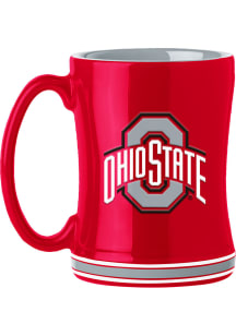 Ohio State Buckeyes 14oz Relief Ceramic Mug - Red