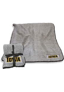 Iowa Hawkeyes Frosty Sherpa Fleece Blanket - Grey