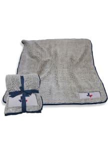 Texas State Outline Frosty Sherpa Fleece Blanket - Grey