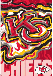 Kansas City Chiefs Justin Patten Logo Garden Flag - Red