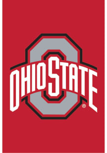 Ohio State Buckeyes Applique Garden Flag - Red