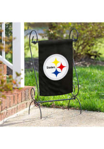 Pittsburgh Steelers Applique Garden Flag - Black