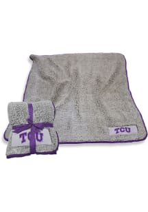 TCU Horned Frogs Frosty Sherpa Fleece Blanket - Grey