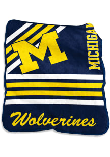 Michigan Wolverines Team Color Raschel Throw Blanket - Blue