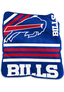 Buffalo Bills 50x60 Stripe Raschel Raschel Throw Blanket - White