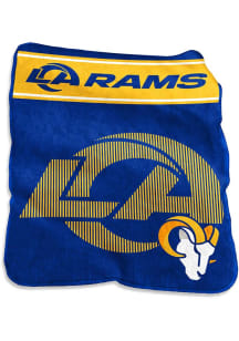 Los Angeles Rams Team Logo Raschel Throw Blanket - Blue