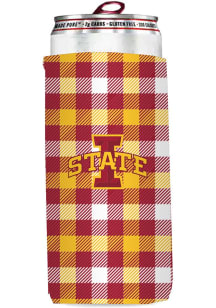 Logo Brands Iowa State Cyclones 12 oz Plaid Slim Coolie