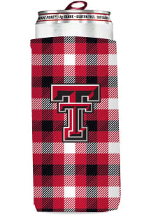 Logo Brands Texas Tech Red Raiders 12 oz Plaid Slim Coolie