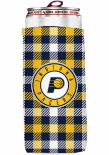 Logo Brands Indiana Pacers 12 oz Plaid Slim Coolie
