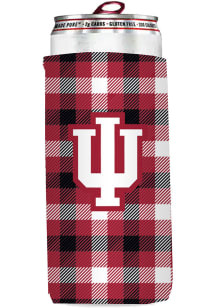 Logo Brands Indiana Hoosiers 12 oz Plaid Slim Coolie