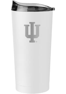 Logo Brands Indiana Hoosiers 20 oz Etch White Powder Coat Stainless Steel Tumbler - White