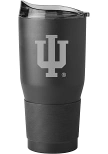 Logo Brands Indiana Hoosiers 30 oz Etch Black Powder Stainless Steel Tumbler - Black