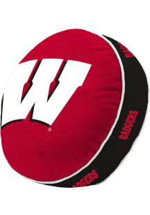 Wisconsin Badgers Puff Throw Pillow - Red