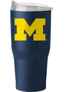 Logo Brands Michigan Wolverines 30 oz Flipside Powder Coat Stainless Steel Tumbler - Blue