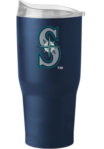 Logo Brands Seattle Mariners 30 oz Flipside Powder Coat Stainless Steel Tumbler - Navy Blue