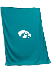 Iowa Hawkeyes teal screened Sweatshirt Blanket