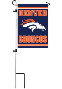 Denver Broncos Suede Garden Flag - Orange