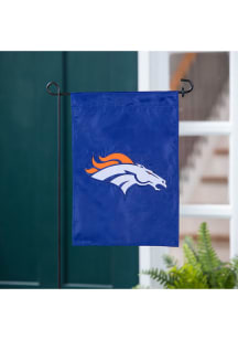 Denver Broncos Applique Garden Flag - Navy Blue