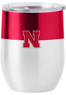 Nebraska Cornhuskers 16 oz Colorblock Curved Stainless Steel Stemless - Red
