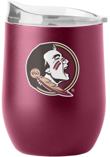 Florida State Seminoles 16 oz Flipside Powder Coat Curved Stainless Steel Stemless - Red