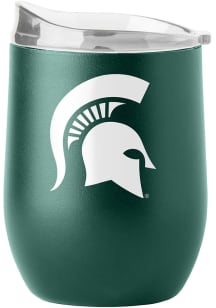 Michigan State Spartans 16 oz Flipside Powder Coat Curved Stainless Steel Stemless - Green