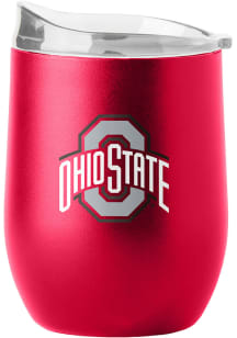 Ohio State Buckeyes 16 oz Flipside Powder Coat Curved Stainless Steel Stemless - Red