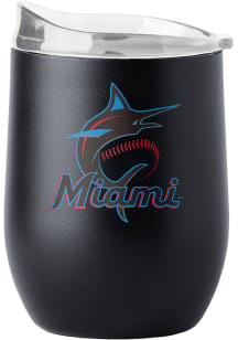 Miami Marlins 16 oz Flipside Powder Coat Curved Stainless Steel Stemless - Teal