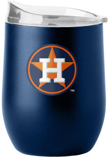 Houston Astros 16 oz Flipside Powder Coat Curved Stainless Steel Stemless - Navy Blue