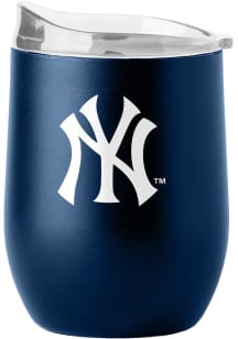 New York Yankees 16 oz Flipside Powder Coat Curved Stainless Steel Stemless - Blue