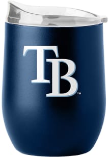 Tampa Bay Rays 16 oz Flipside Powder Coat Curved Stainless Steel Stemless - Navy Blue