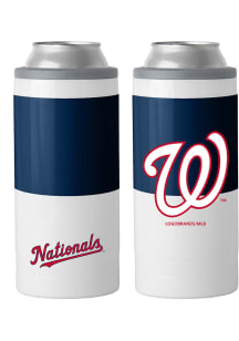 Logo Brands Washington Nationals 12 oz Colorblock Slim Stainless Steel Coolie