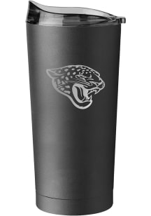 Logo Brands Jacksonville Jaguars 20 oz Etch Powder Coat Stainless Steel Tumbler - Black