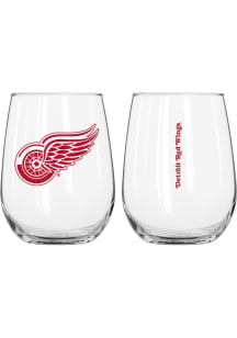 Detroit Red Wings 16oz Stemless Wine Glass - Red