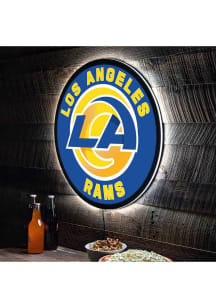 Los Angeles Rams 23 in Round Light Up Sign - Blue