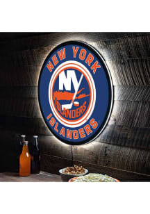 New York Islanders 23 in Round Light Up Sign - Blue