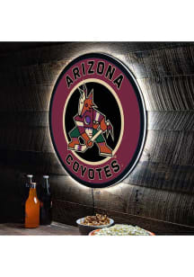 Arizona Coyotes 23 in Round Light Up Sign - Red