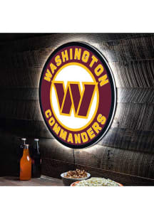 Washington Commanders 23 in Round Light Up Sign - Red