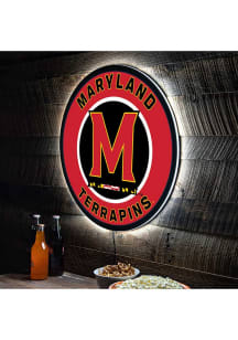 Maryland Terrapins 23 in Round Light Up Sign - Red