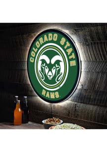 Colorado State Rams 23 in Round Light Up Sign - Green