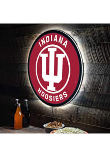 Indiana Hoosiers 23 in Round Light Up Sign - Red