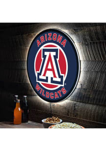 Arizona Wildcats 23 in Round Light Up Sign - Red