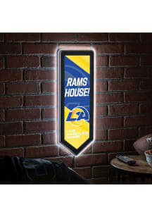 Los Angeles Rams 9x23 Banner Shaped Light Up Sign - Blue