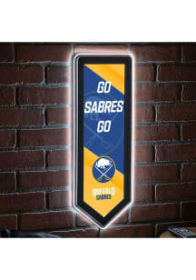 Buffalo Sabres 9x23 Banner Shaped Light Up Sign - Navy Blue