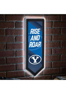BYU Cougars 9x23 Banner Shaped Light Up Sign - Blue