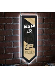 Purdue Boilermakers 9x23 Banner Shaped Light Up Sign - Gold